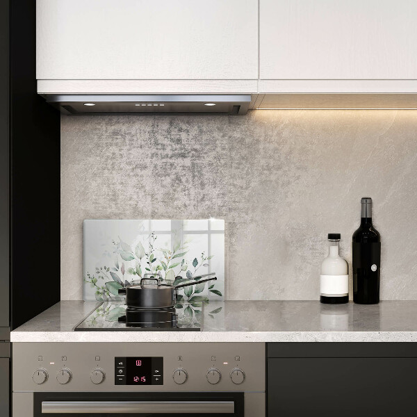 Skärbräda i härdat glas Akvarellväxter