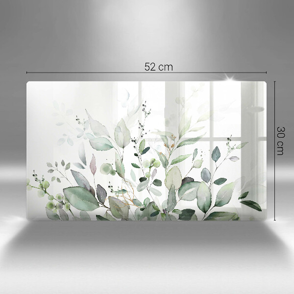 Skärbräda i härdat glas Akvarellväxter