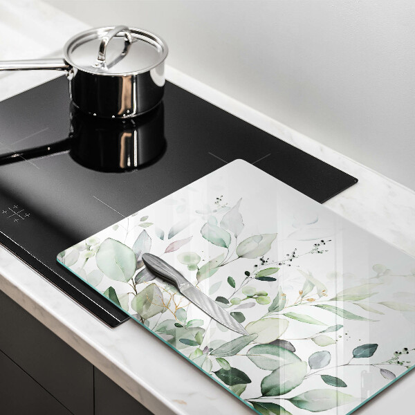 Skärbräda i härdat glas Akvarellväxter