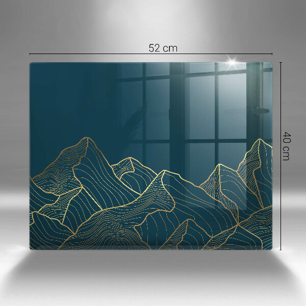 Skärbräda i härdat glas Abstrakta berg