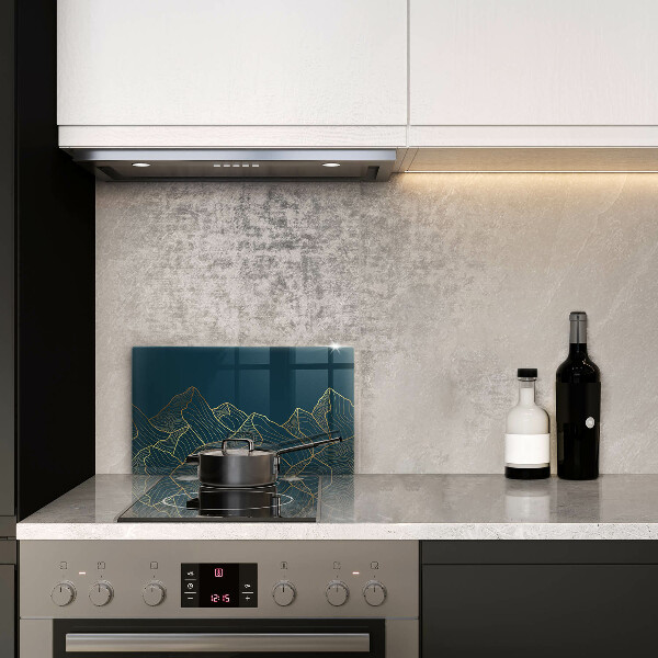 Skärbräda i härdat glas Abstrakta berg