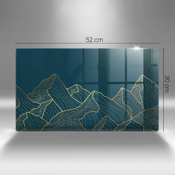Skärbräda i härdat glas Abstrakta berg