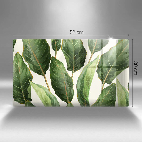 Skärbräda i härdat glas Bananblad