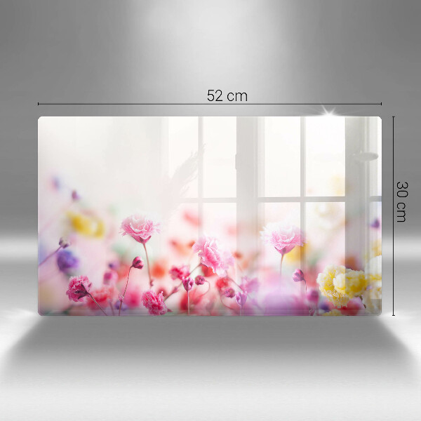 Skärbräda i härdat glas Äng av blommor