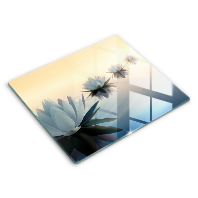 Skärbräda av glas Näckrosblommor