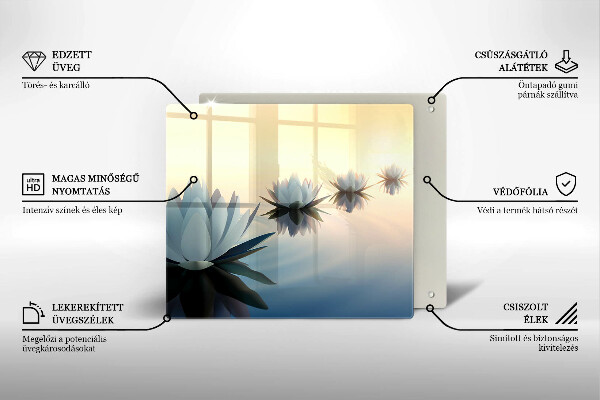 Skärbräda av glas Näckrosblommor