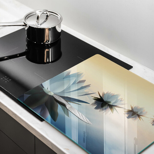 Skärbräda av glas Näckrosblommor