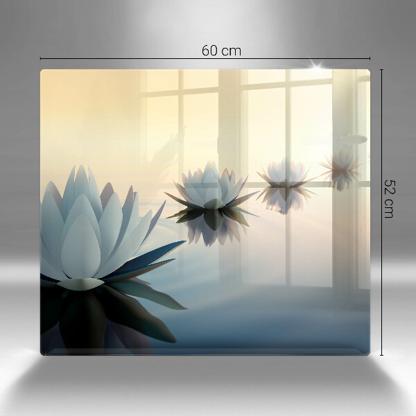 Skärbräda av glas Näckrosblommor
