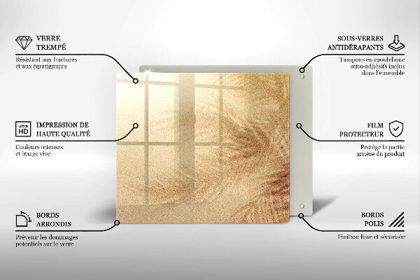 Skärbräda av glas Strandsandsemester