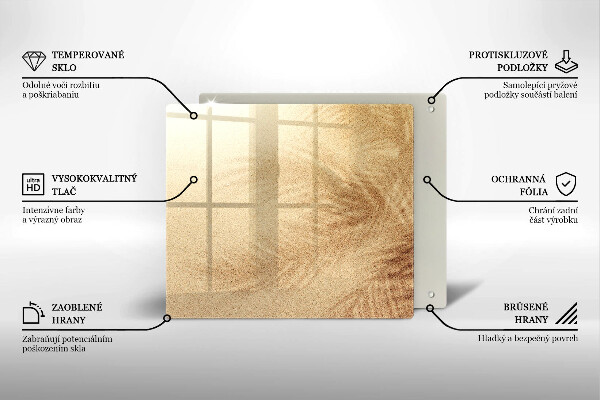 Skärbräda av glas Strandsandsemester