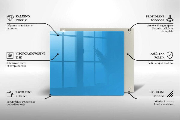 Skärbräda av glas Kolor niebieski