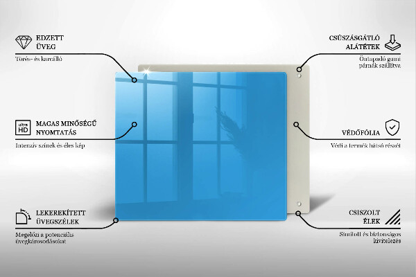 Skärbräda av glas Kolor niebieski