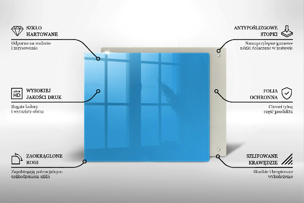 Skärbräda av glas Kolor niebieski
