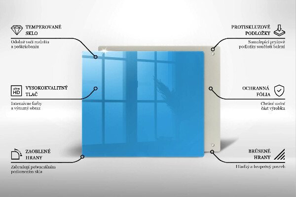 Skärbräda av glas Kolor niebieski