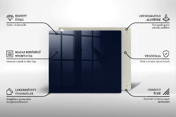 Skärbräda av glas Kolor granatowy