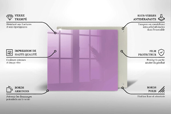 Skärbräda av glas Kolor fioletowy