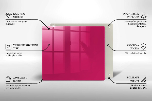 Skärbräda av glas Kolor różowy