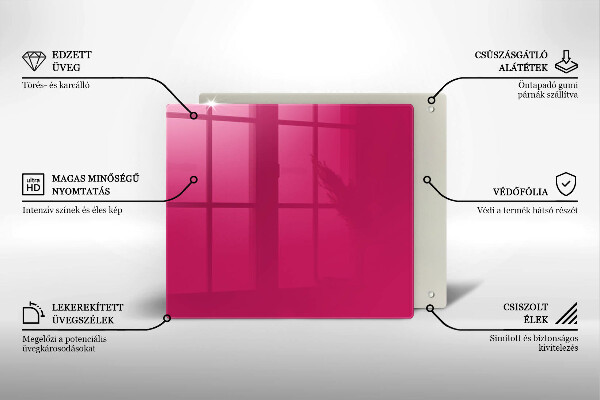 Skärbräda av glas Kolor różowy