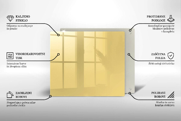 Skärbräda av glas Kolor żółty