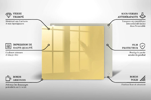 Skärbräda av glas Kolor żółty