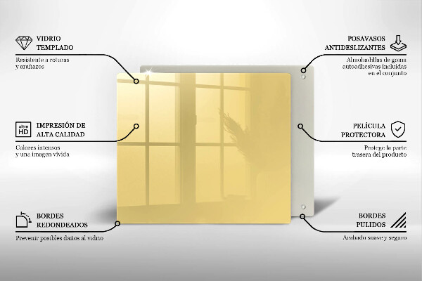 Skärbräda av glas Kolor żółty
