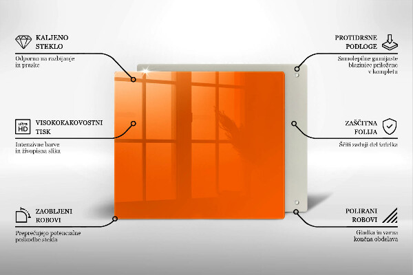 Skärbräda av glas Kolor pomarańczowy