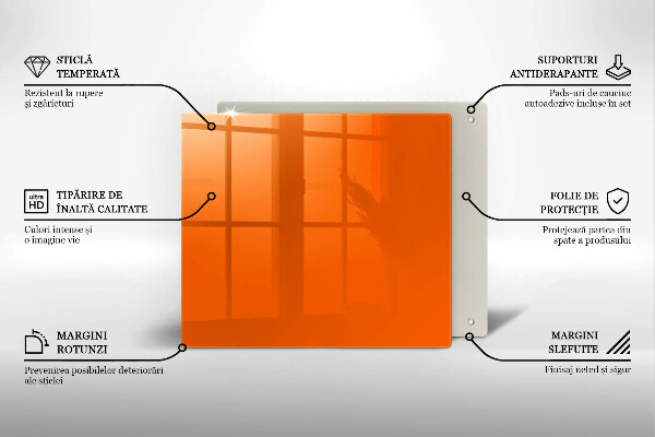 Skärbräda av glas Kolor pomarańczowy