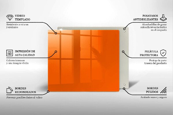Skärbräda av glas Kolor pomarańczowy