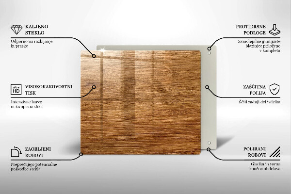 Skärbräda av glas Träskiva konsistens