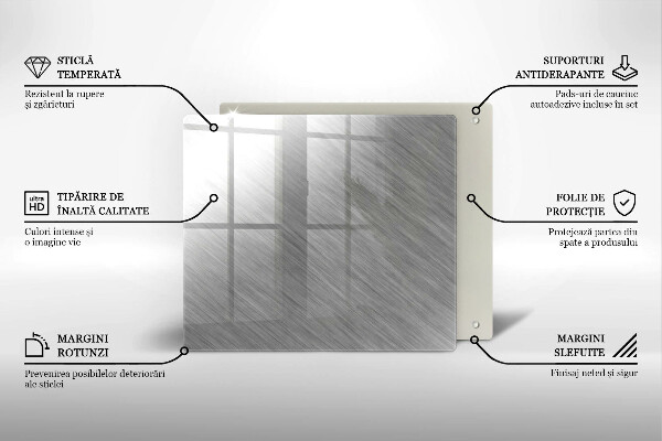 Skärbräda av glas Bakgrund textur metall