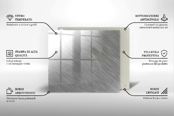 Skärbräda av glas Bakgrund textur metall
