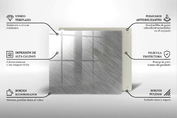 Skärbräda av glas Bakgrund textur metall