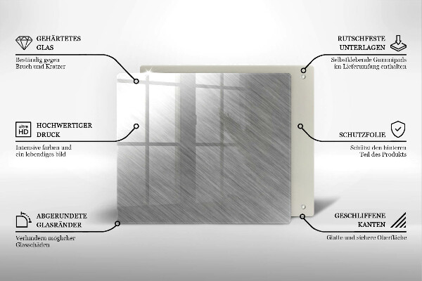 Skärbräda av glas Bakgrund textur metall