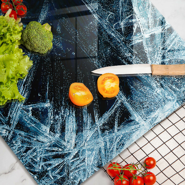 Skärbräda av glas Skarp isstruktur