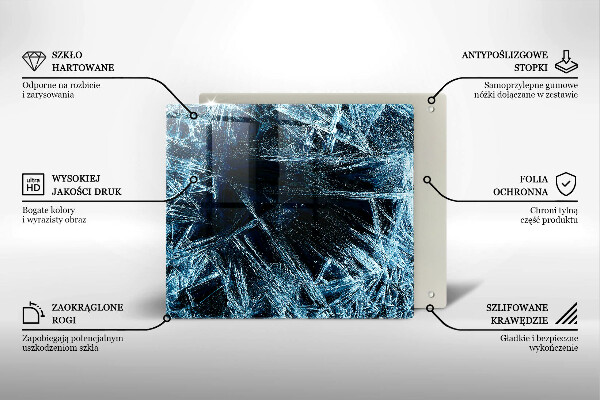 Skärbräda av glas Skarp isstruktur