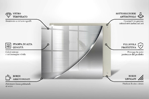 Skärbräda av glas Metallformer