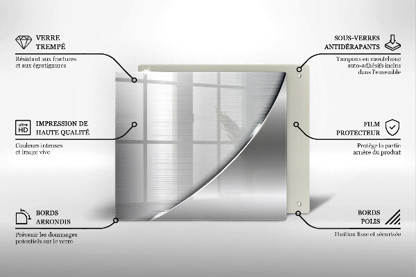 Skärbräda av glas Metallformer