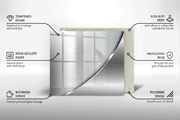 Skärbräda av glas Metallformer