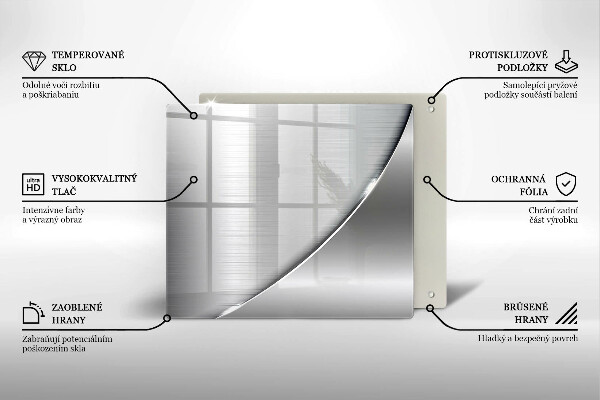 Skärbräda av glas Metallformer