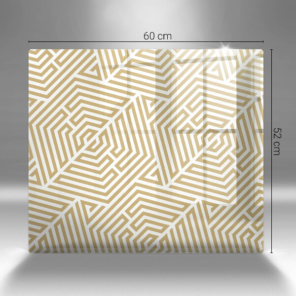 Skärbräda av glas Geometriska linjer