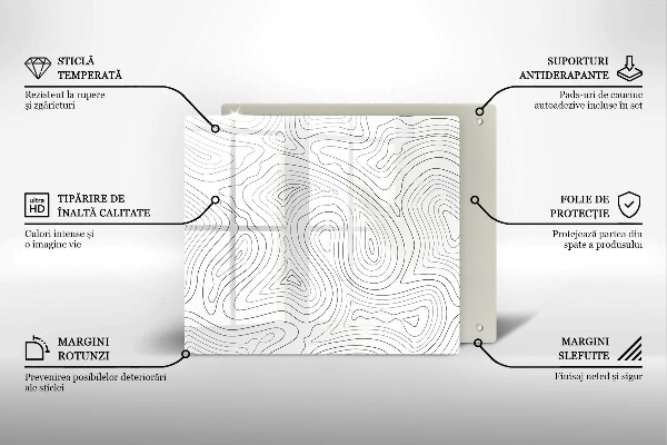Skärbräda av glas Abstraktionsformer