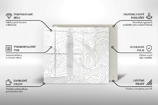Skärbräda av glas Abstraktionsformer