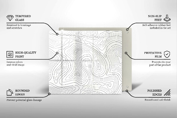 Skärbräda av glas Abstraktionsformer