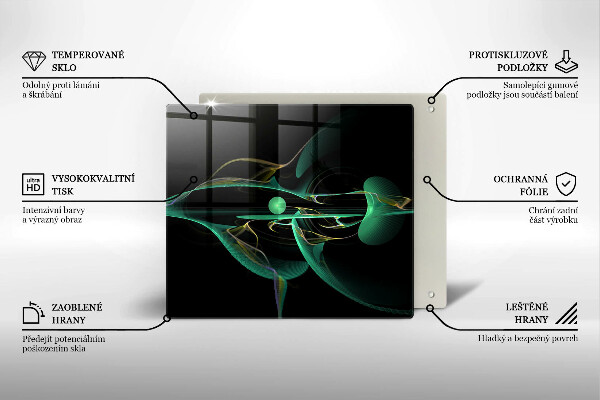 Skärbräda av glas Modern abstraktion