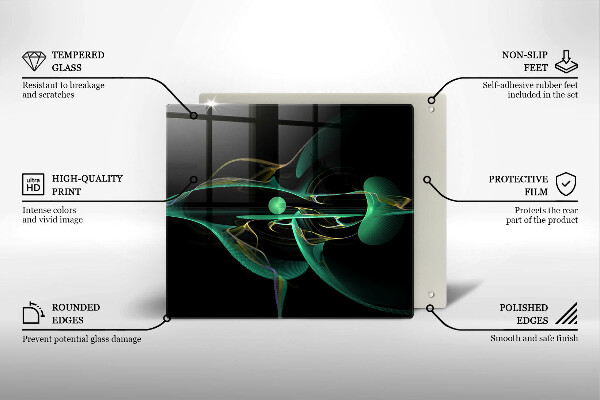 Skärbräda av glas Modern abstraktion