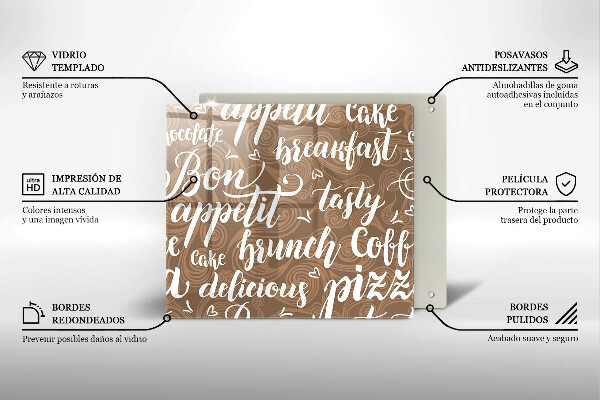 Skärbräda av glas Undertexter God aptit