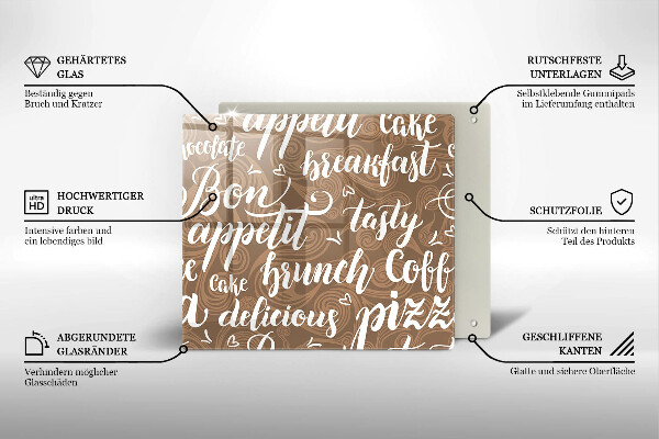 Skärbräda av glas Undertexter God aptit