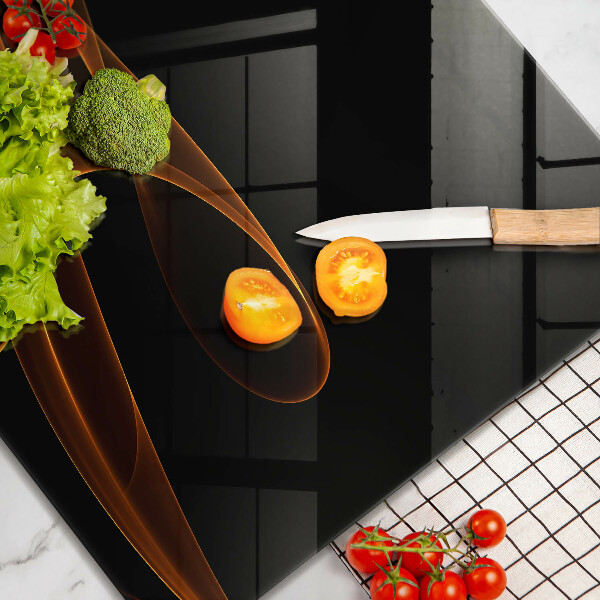 Skärbräda av glas Abstrakta linjer