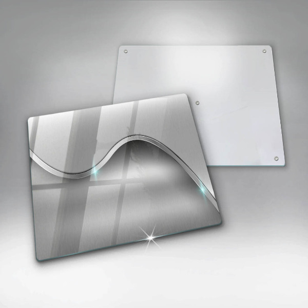 Skärbräda av glas Metallabstraktion