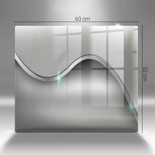 Skärbräda av glas Metallabstraktion